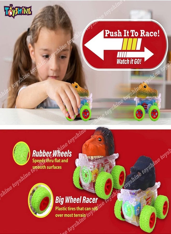 Toyshine Funny Animal Pack of 4 Automobile Car Toy Set, Friction Powered Toy Vehicle Play Set for Kids Toy for Boys, Girls, Party for 2 3 4 5 Year Old - Image 3